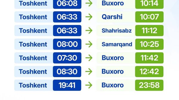 С 9 сентября 2025 года скоростные поезда Афросиаб перейдут на новое расписание - Sputnik Узбекистан