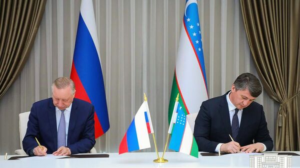 Встреча хокима Ташкента Шавката Умурзакова и губернатора Санкт-Петербурга Александра Беглова - Sputnik Ўзбекистон