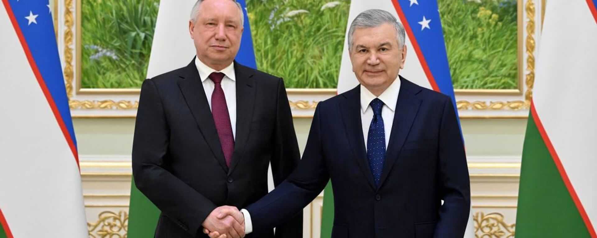 Шавкат Мирзиёев принял российскую делегацию во главе с губернатором города Санкт-Петербурга Александром Бегловым. - Sputnik Ўзбекистон, 1920, 10.09.2025