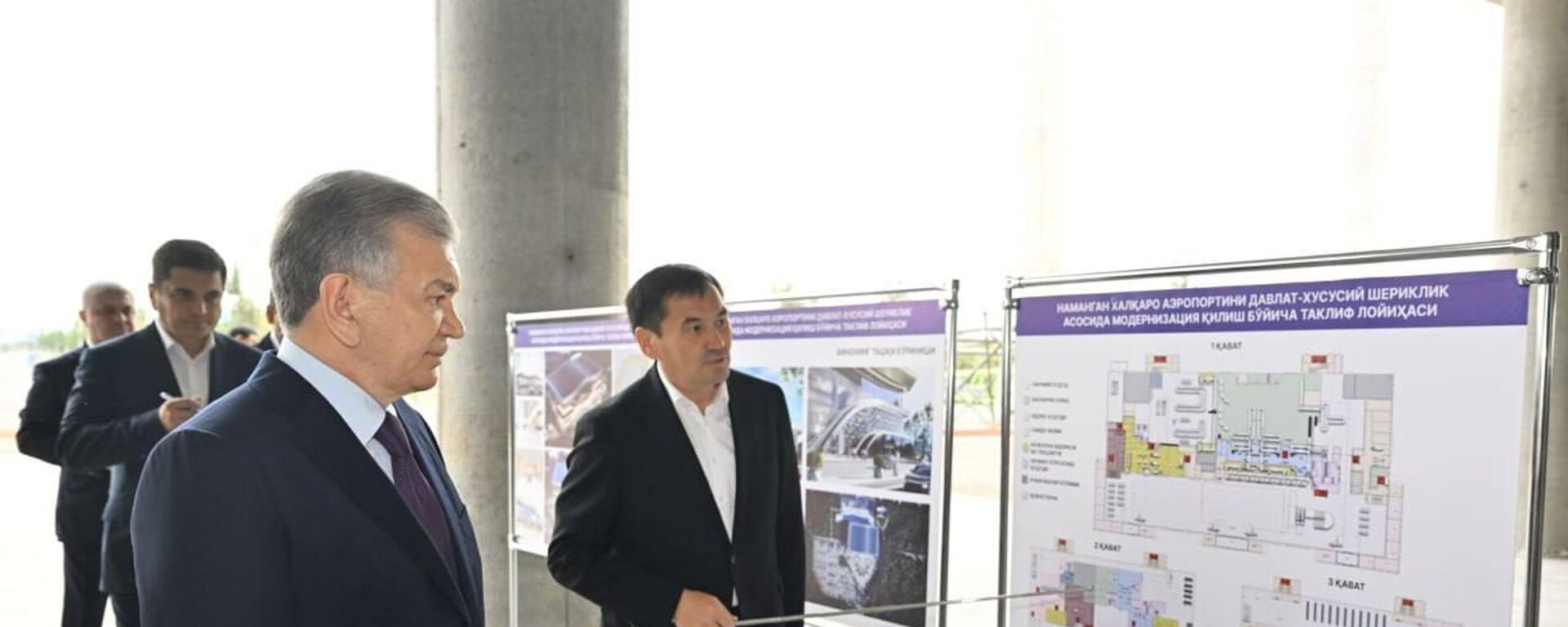 Президент Узбекистана ознакомился со строительными работами в аэропорту Намангана - Sputnik Узбекистан, 1920, 16.09.2025