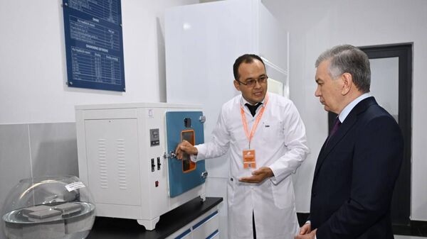 Шавкат Мирзиёев посетил предприятие по производству газобетона в Намангане - Sputnik Ўзбекистон