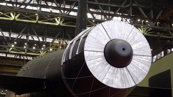 Спуск на воду подлодки Хабаровск - Sputnik Ўзбекистон