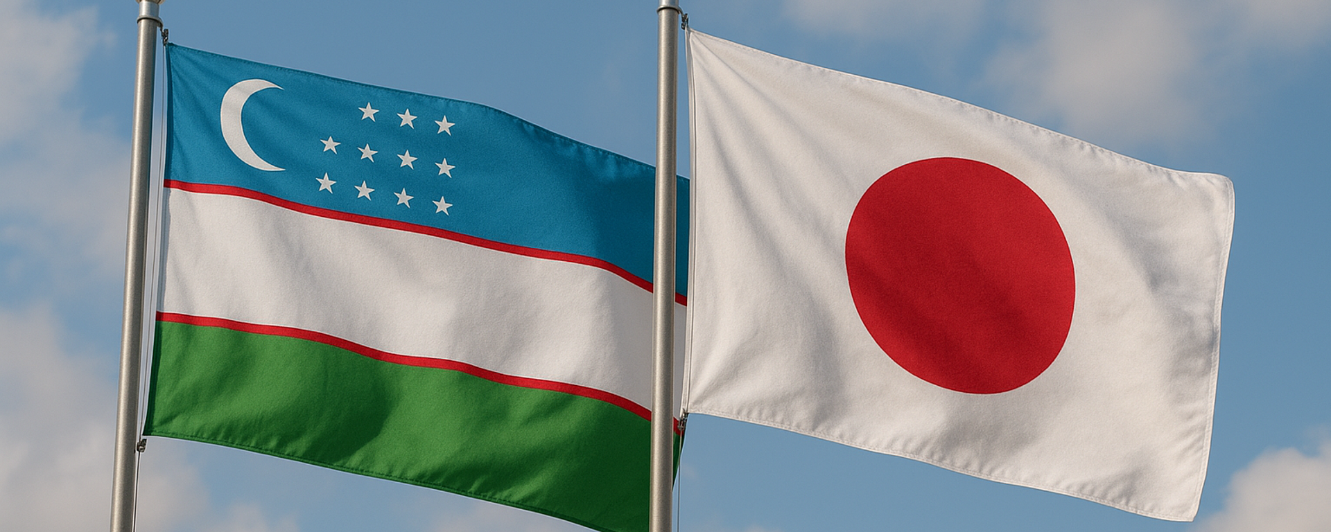 Флаги Узбекистана и Японии - Sputnik Ўзбекистон, 1920, 17.12.2025