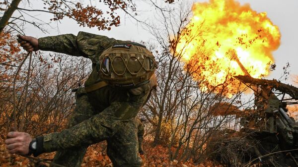 Боевая работа самоходной пушки 2С7 Пион группировки Запад - Sputnik Узбекистан