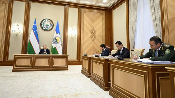 Президент ознакомился с презентацией по вопросам повышению экспортного потенциала - Sputnik Ўзбекистон