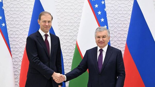 Шавкат Мирзиёев принял российскую делегацию во главе с Денисом Мантуровым - Sputnik Ўзбекистон