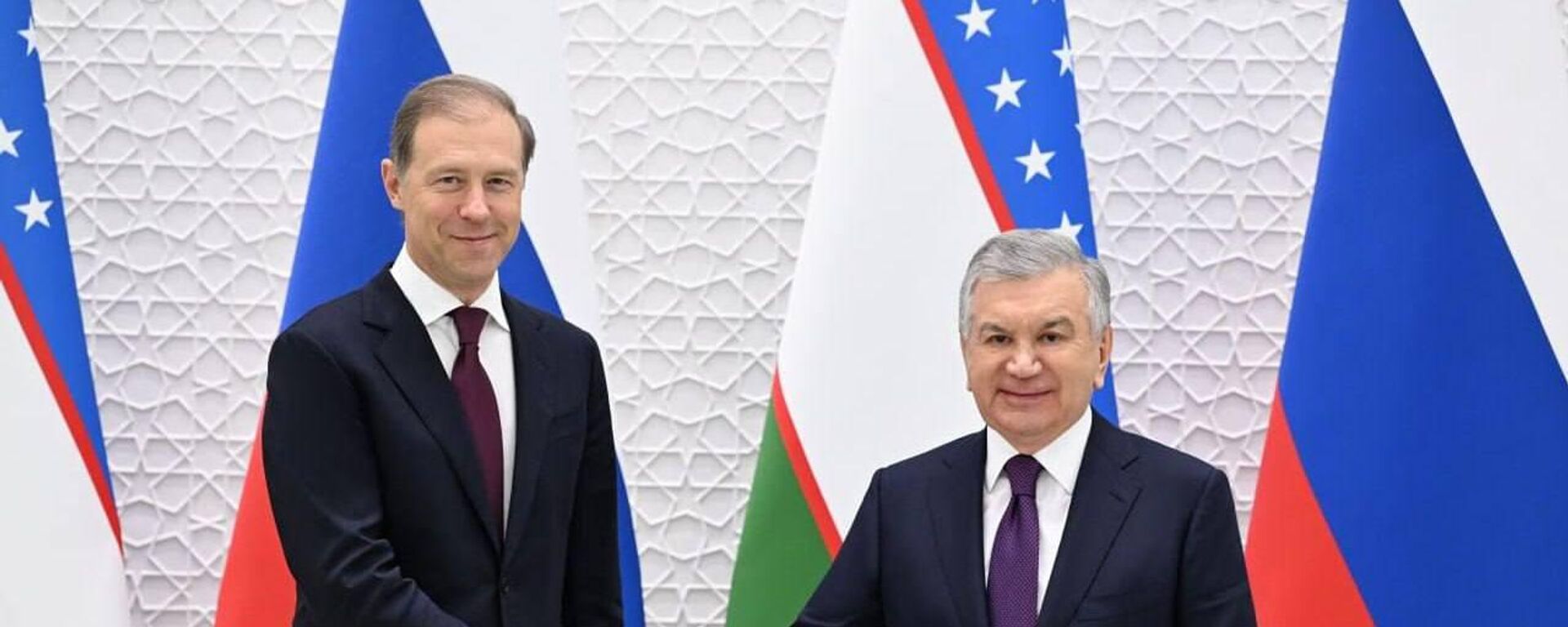 Шавкат Мирзиёев принял российскую делегацию во главе с Денисом Мантуровым - Sputnik Ўзбекистон, 1920, 04.12.2025