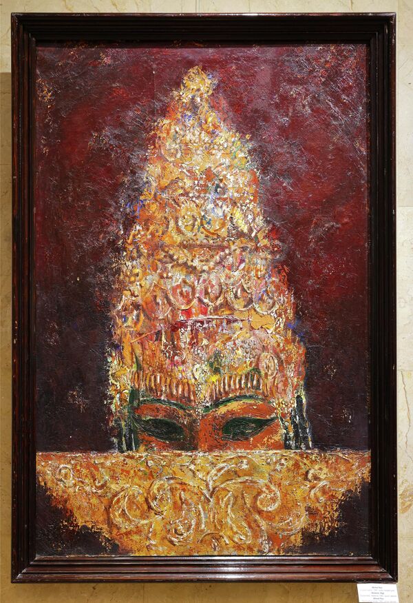 Акмаль Нур (A. Нуридинов). "Кушанская невеста". 1990 Холст, масло, 130х85 - Sputnik Узбекистан