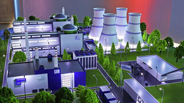 Макет будущей атомной электростанции (АЭС) - Sputnik Ўзбекистон