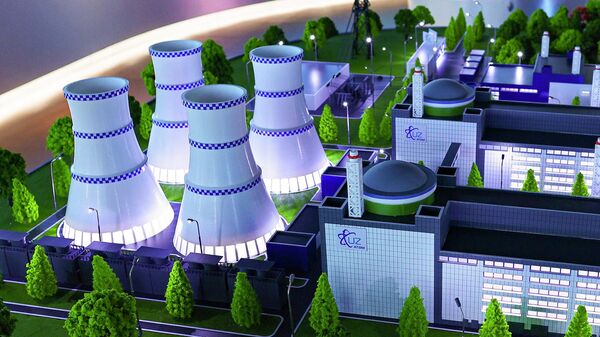 Макет будущей атомной электростанции (АЭС) - Sputnik Ўзбекистон