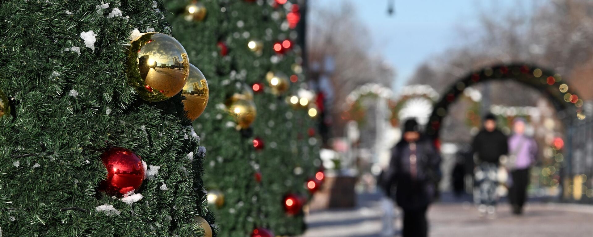 Украшенная улица к Новому году  - Sputnik Ўзбекистон, 1920, 25.12.2025