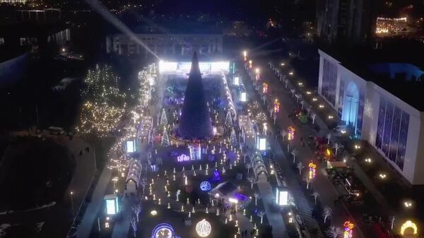 В Ташкенте стартовали новогодние гуляния у главной елки страны – на площади у Национальной библиотеки им - Sputnik Узбекистан