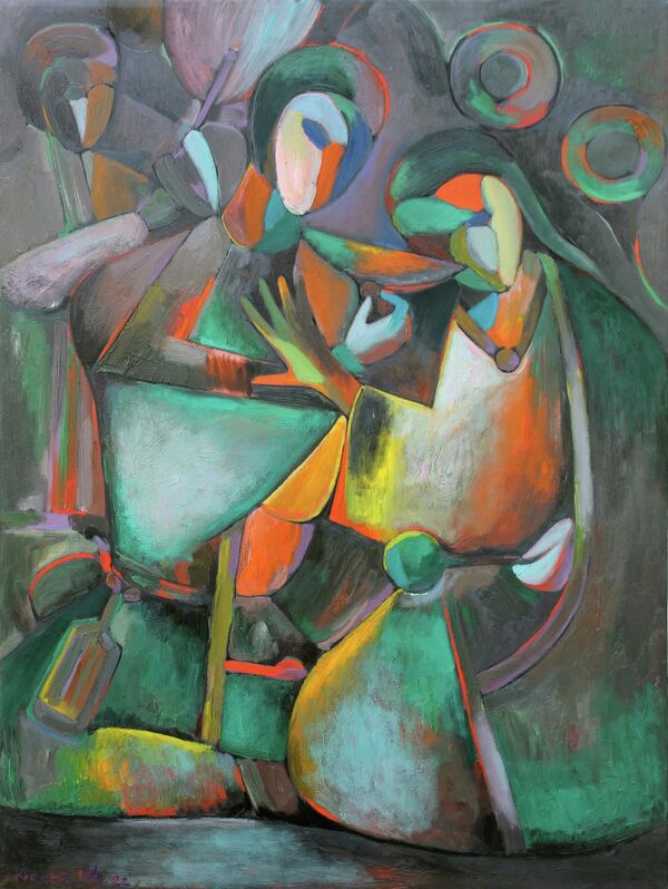 Выставка Окно идентичности - совместный проект художников Хуршеда Халилова и Исомиддина Эшонкулова - Sputnik Ўзбекистон