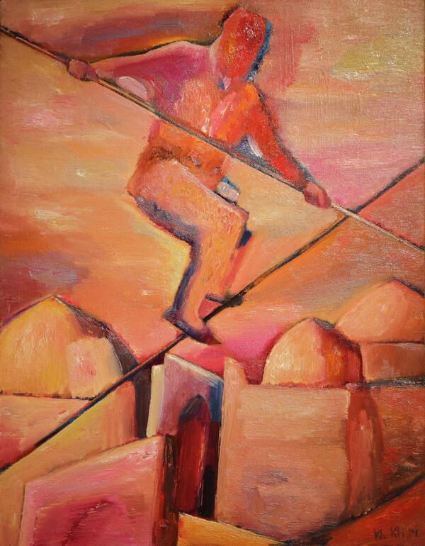 Выставка Окно идентичности - совместный проект художников Хуршеда Халилова и Исомиддина Эшонкулова - Sputnik Ўзбекистон