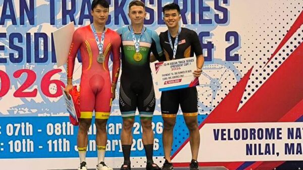 Велогонщик Сергей Ростовцев принес Узбекистану золотую медаль на соревнованиях ASEAN Track Series в Малайзии - Sputnik Узбекистан