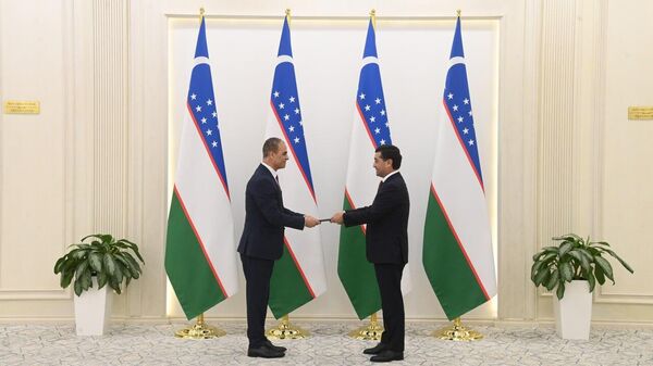 Получение копии верительных грамот новоназначенного посла Палестины в Узбекистане г-на Вайлла Ахмеда Баттрехи - Sputnik Узбекистан