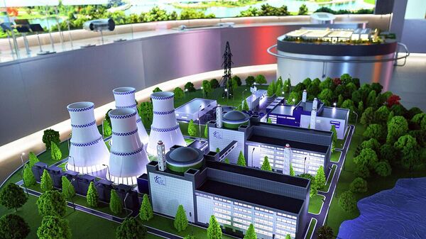 Макет будущей атомной электростанции (АЭС) - Sputnik Ўзбекистон