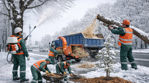 По улицам столицы проводятся агротехнические мероприятия - Sputnik Узбекистан