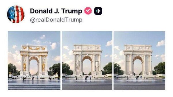 Трамп в пятницу опубликовал несколько вариантов дизайна будущей Арки независимости - Sputnik Узбекистан