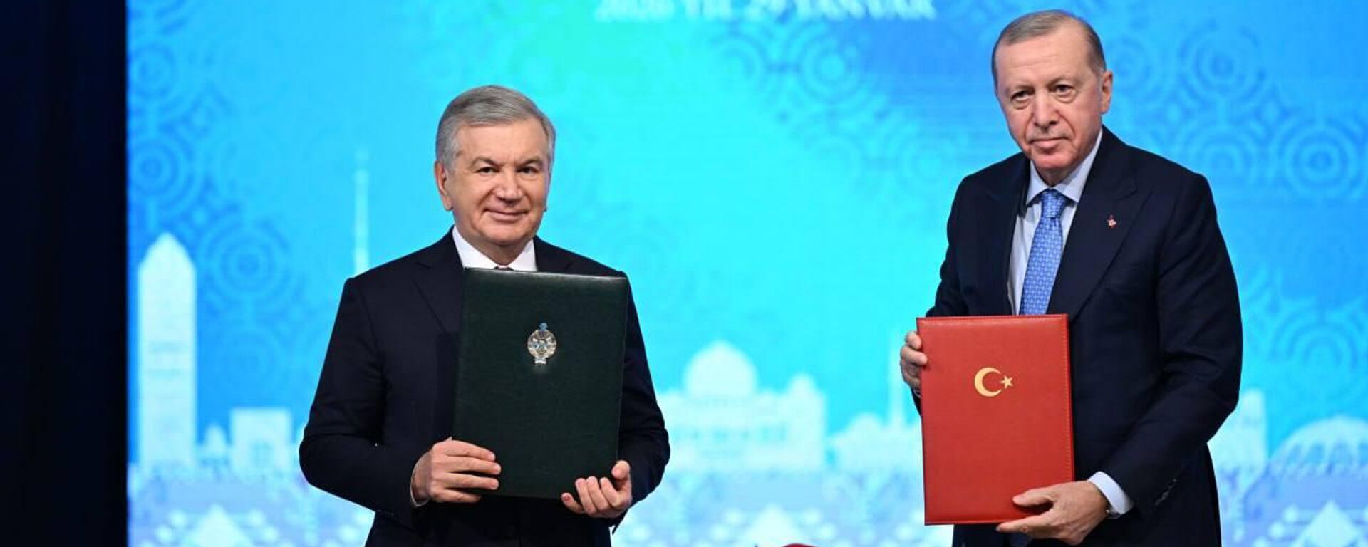 Shavkat Mirziyoyev i Redjep Tayip Erdogan podpisali Sovmestnoe zayavlenie, a takje Reshenie o mexanizmax sotrudnichestva v ramkax vseobyemlyushego strategicheskogo partnerstva - Sputnik O‘zbekiston, 1920, 30.01.2026