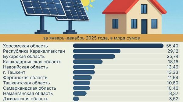 🟠 В 2025 году госсубсидии в рамках программы Солнечный дом получили 45,3 тыс - Sputnik Узбекистан