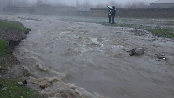 Селевой поток также сошел 11 февраля в Фаришском районе Джизакской области, сообщили в Узгидромете - Sputnik Узбекистан