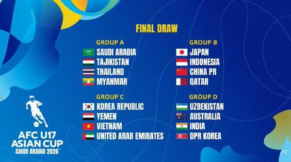 Определились соперники сборной Узбекистана по футболу U-17 на Кубке Азии-2026 - Sputnik Узбекистан