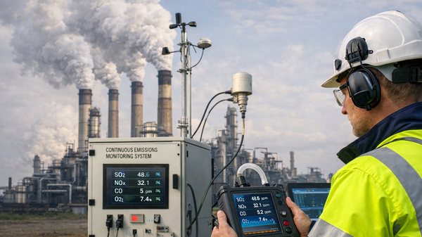 Контроль выбросов на промышленном объекте - Sputnik Узбекистан