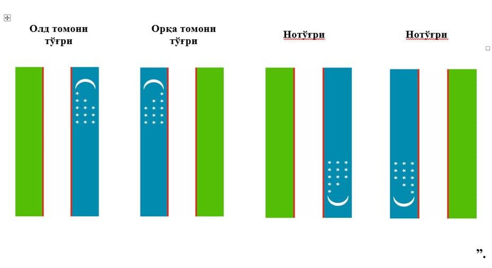 Давлат байроғини дастасиз вертикал ҳолатда намойиш қилиш  - Sputnik Ўзбекистон, 1920, 20.02.2026