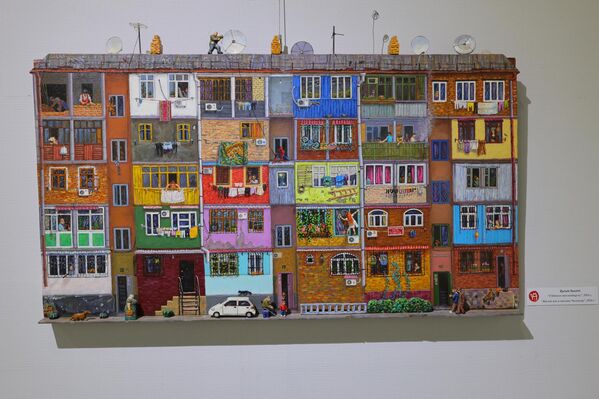 Отчетная выставка преподавателей кафедры Монументальной живописи Республиканской специализированной школы-интерната искусств Ритм присутствия - Sputnik Узбекистан