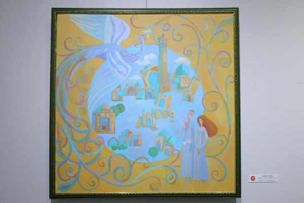 Отчетная выставка преподавателей кафедры Монументальной живописи Республиканской специализированной школы-интерната искусств Ритм присутствия - Sputnik Узбекистан