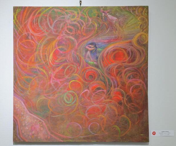 Отчетная выставка преподавателей кафедры Монументальной живописи Республиканской специализированной школы-интерната искусств Ритм присутствия - Sputnik Узбекистан