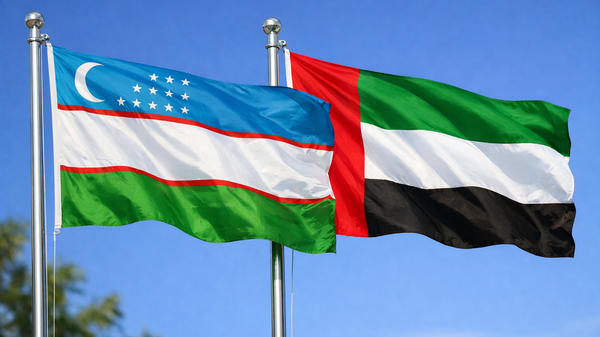 Флаги Узбекистана и ОАЭ - Sputnik Узбекистан