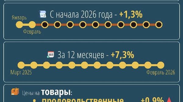 Инфляция в Узбекистане в феврале 2026 года достигла 0,6% - Sputnik Узбекистан