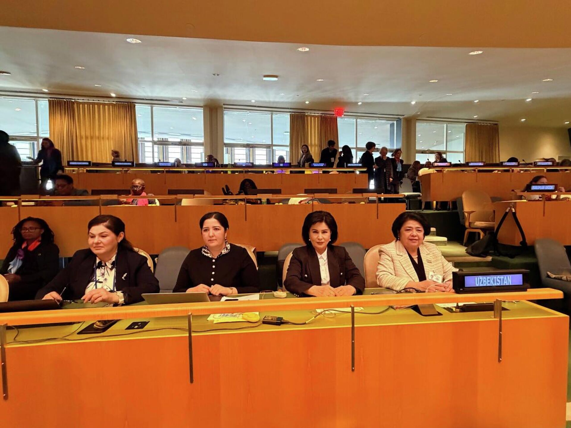 Делегация Узбекистана принимает участие в 70-й юбилейной сессии Комиссии ООН по положению женщин
 - Sputnik Узбекистан, 1920, 13.03.2026