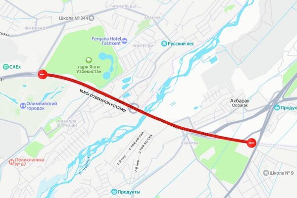 Dvijenie transporta budet vremenno ogranicheno na neskolkix ulitsax Tashkenta Dvijenie transporta budet vremenno ogranicheno na neskolkix ulitsax Tashkenta - Sputnik O‘zbekiston