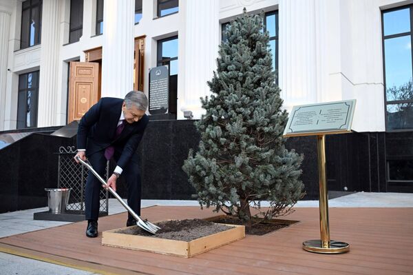 Prezidenti Shavkat Mirziyoyev i Emomali Raxmon otkrili novoe zdanie posolstva Tadjikistana v Tashkente - Sputnik O‘zbekiston