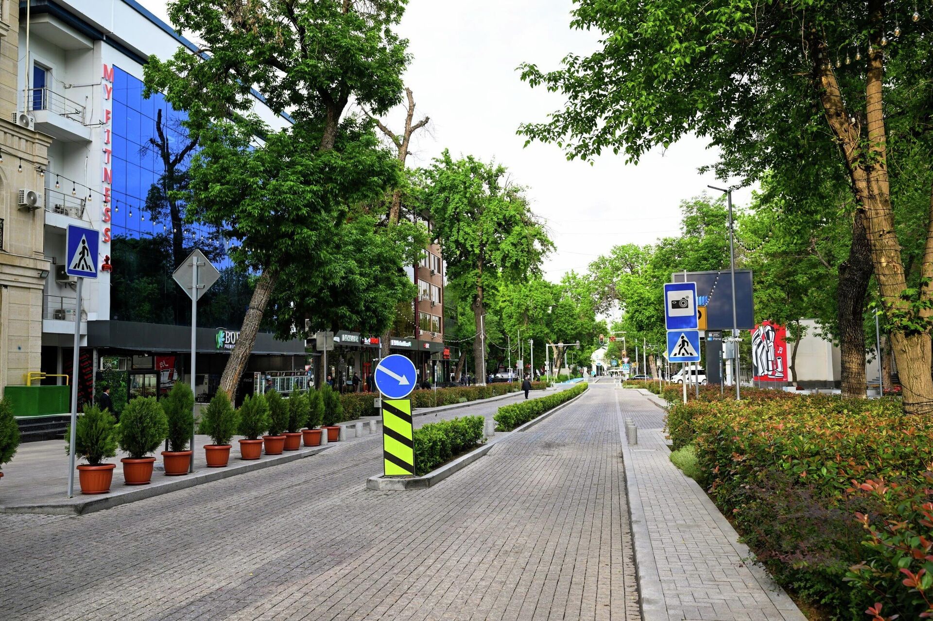 Шавкат Мирзиёев ознакомился с созидательной работой на улице Узбекистон овози в Мирзо-Улугбекском районе. - Sputnik Узбекистан, 1920, 24.04.2026