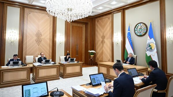 Президент ознакомился с презентацией по поддержке малого и среднего бизнеса  - Sputnik Ўзбекистон