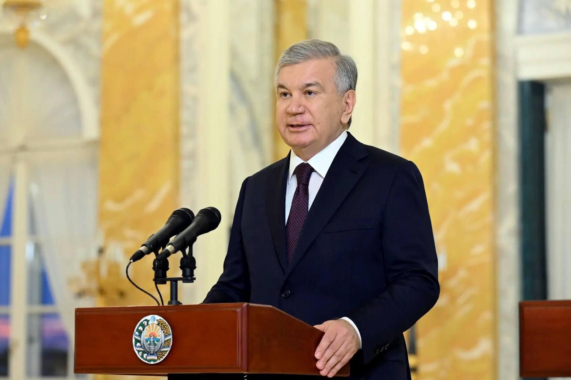 Шавкат Мирзиёев и Владимир Путин дали старт началу строительства АЭС в Узбекистане - Sputnik Узбекистан, 1920, 05.06.2026