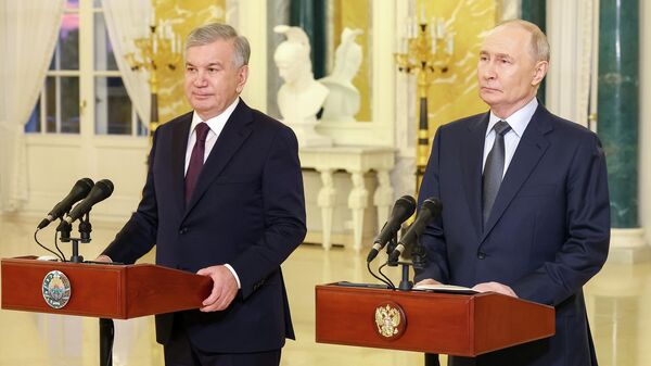 Президент РФ Владимир Путин и президент Узбекистана Шавкат Мирзиёев  - Sputnik Ўзбекистон