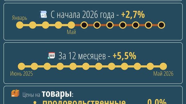 Инфляция в Узбекистане за май 2026 года достигла 0,2% - Sputnik Узбекистан