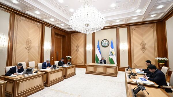 Шавкат Мирзиёев ознакомился с презентацией по внедрению цифровых решений и технологий искусственного интеллекта в горной промышленности и сфере геологии - Sputnik Ўзбекистон