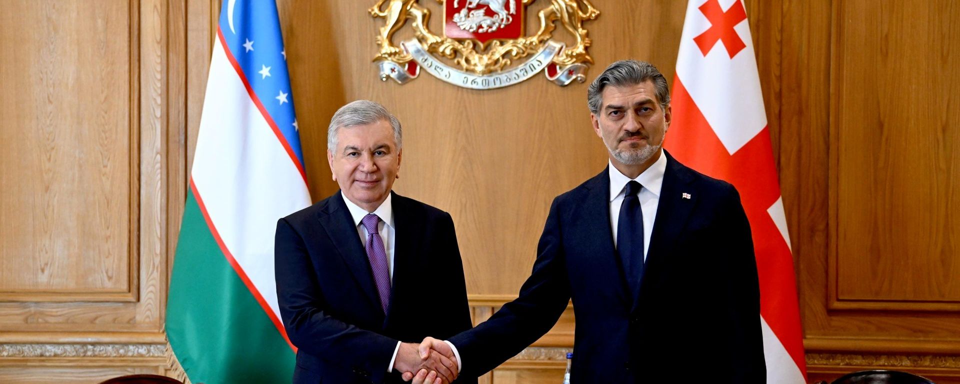 Переговоры президента Узбекистана Шавката Мирзиёева и президента Грузии Михаила Кавелашвили. - Sputnik Узбекистан, 1920, 03.07.2026