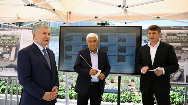Президент Узбекистана ознакомился с благоустройством махалли Узгариш в Сергелийском районе - Sputnik Узбекистан