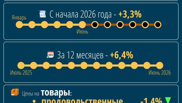 Инфляция в Узбекистане за июнь 2026 года достигла 0,6% - Sputnik Узбекистан