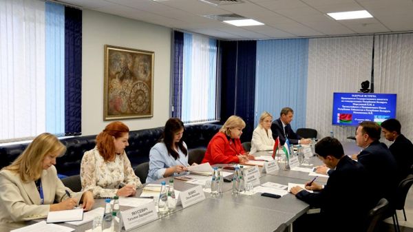 Председатель Госстандарта Беларуси Елена Моргунова и посол Узбекистана в Беларуси Нуриддин Мамажонов обсудили перспективы сотрудничества в сфере технического регулирования - Sputnik Узбекистан
