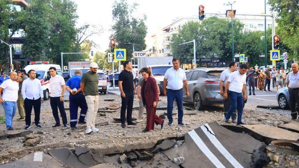 Tuman hokimi Nilufar Allabergenova Glinka ko‘chasida yuz bergan avariya joyida - Sputnik O‘zbekiston