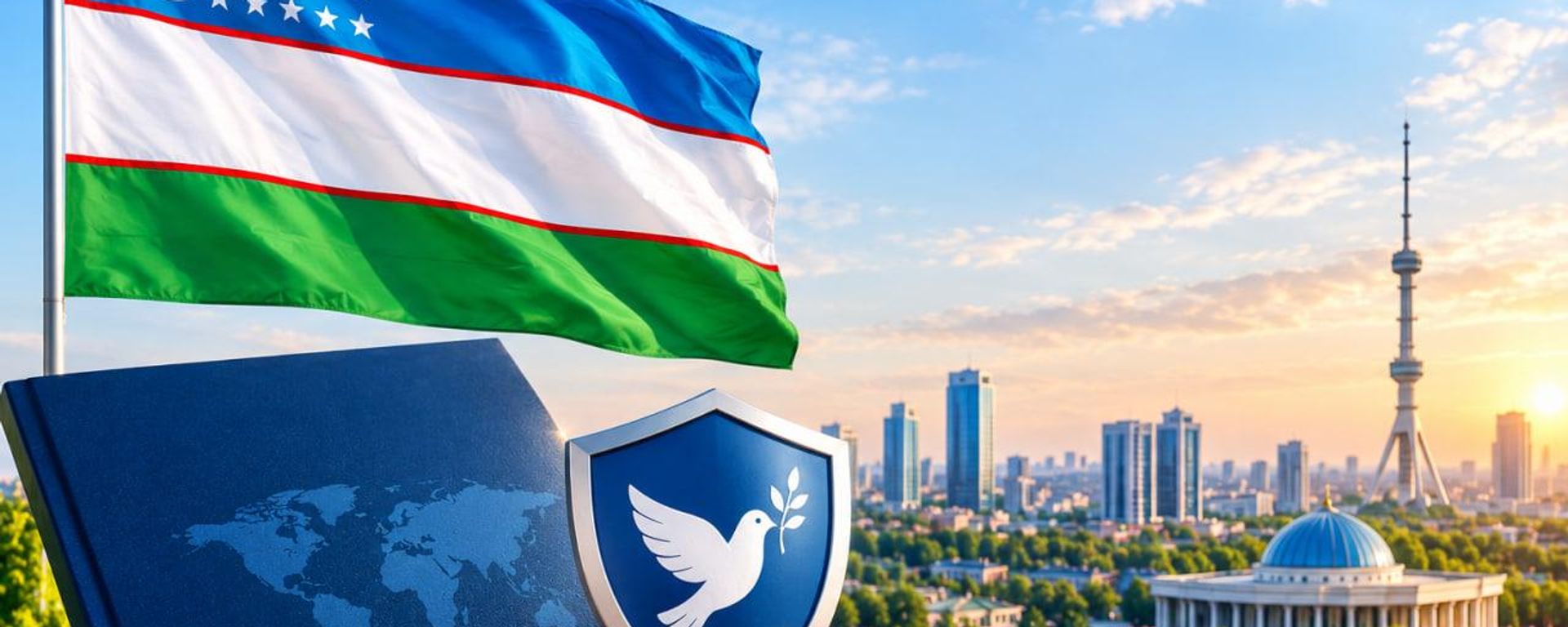 Узбекский флаг над городом мира - Sputnik Узбекистан, 1920, 08.09.2026