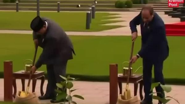 Лидеры стран БРИКС посадили деревья баньян — символ объединения усилий ради будущего - Sputnik Узбекистан
